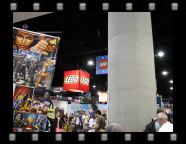 More show floor with the sign for the Lego booth. As last year there was a nice open area with Legos to play with for the kids and kids at heart.