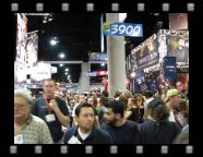 The thick of the movie/tv area of the convention. Pay no mind to that morose git of a so called vampire in this image. Pretend it's something else. Like say Jeremy Clarkson from Top Gear instead. That's terrifying to look at in large scale isn't it?