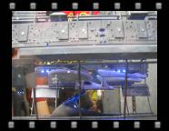 The new USS Enterprise from the latest Star Trek in a drydock diorama.